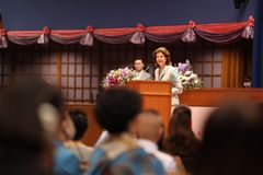 H.M. Drottning Silvia talar under Child Protection Summit Bangkok 2024.