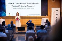 Paula Guillet de Monthoux, Secretary General, World Childhood Foundation, at the opening of Stella Polaris Summit.
