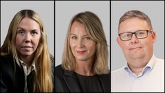 Finalister till Childhoodpriset 2025 - World Childhood Foundation. Från vänster: Elin Nelly, Jessica Wenna, Jörgen Skarin.