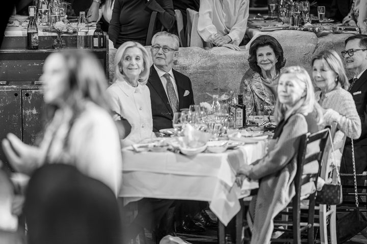 H.M. Drottningen under Mamma Mia! The Party.