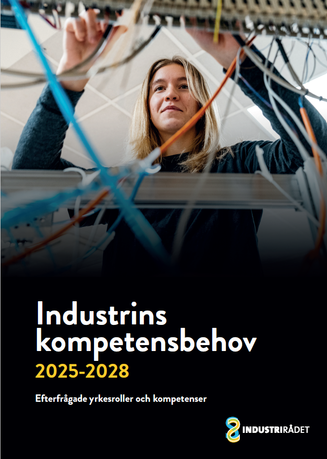 Industrins kompetensbehov 2025–2028. Länk till rapporten nedan.