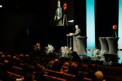 Statsrådet Andreas Carlson på Transportforum 2026. Foto: Fotograf Satu
