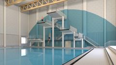 Hoppbassängen får avsatser från två håll.