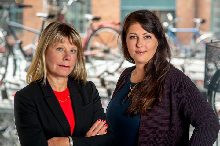 Karin Lexén, generalsekreterare och Beatrice Rindevall, ordförande är moderatorer. Fotograf: Jens Sølvberg