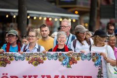 Första ledet i demonstrationen