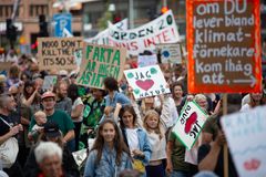 Skylthav i demonstrationen