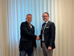 Från vänster Jiri T. Englén vd Implenia Sverige och SKBs vd Stefan Engdahl