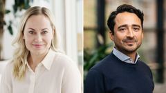 Iida Lähdemäki, COO på AI Finland och Mikael Ljungblom, Director of Public Policy & International Relations