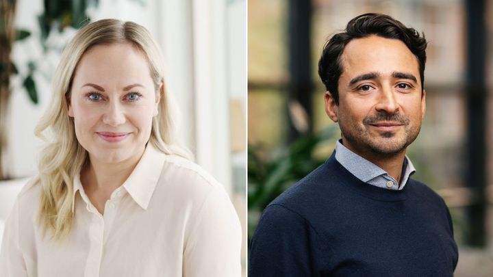 Iida Lähdemäki, COO på AI Finland och Mikael Ljungblom, Director of Public Policy & International Relations