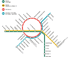 Den södra utbyggnaden av metrolinjen M4 inkluderar fem nya underjordiska stationer i Sydhavn. BILD: Vossloh