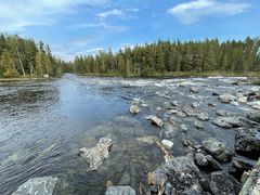 Långforsen överfallsdamm efter rivning, Krokum kommun