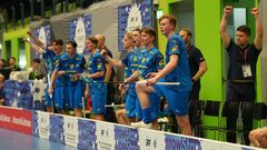 Sverige jublar efter ett av alla skottäck mot Lettland.