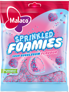 Malaco Sprinkled Foamies Sour Bubblegum