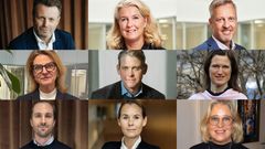 Avtalats nya företagsledning. Från vänster högst upp: David Lagneholm, Charlotte Anderén Fornander, Anders Blom, Charlotte Dettner, Niklas Hjert, Ulrica Holmgren, Christopher Hultström, Emma Lindelöf och Annika Nilsson.