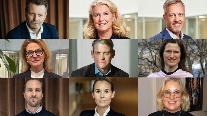 Avtalats nya företagsledning. Från vänster högst upp: David Lagneholm, Charlotte Anderén Fornander, Anders Blom, Charlotte Dettner, Niklas Hjert, Ulrica Holmgren, Christopher Hultström, Emma Lindelöf och Annika Nilsson.