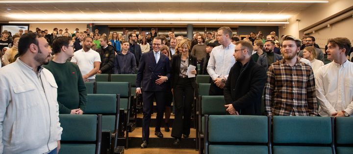 Prins Daniels Fellowship besöker Karlskrona den 6 mars 2024. Bilden är från ett besök på Lunds tekniska högskola förra året.