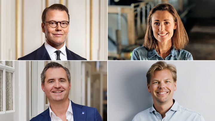 Prins Daniel, Peg Söderberg, David Kristensson och Erik Fjellborg.