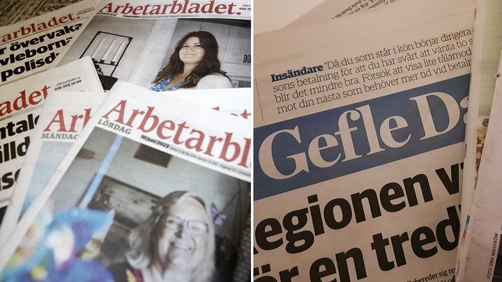 Gefle Dagblad och Arbetarbladet går ned till tredagarsutgivning. Foto: Catharina Hugosson och arkivbild.