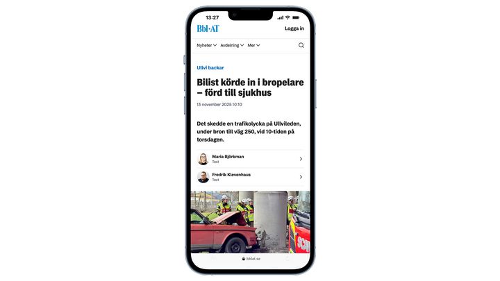 Exempel från bblat.se på en artikel som tagits fram med hjälp av det nya arbetssättet i Workflows.