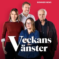 Podden Veckans vänster görs av Lovisa Arvidsson, Länstidningen Östersund, Peter Gustavsson, Dala-Demokraten, Jenny Wennberg, Arbetarbladet och Göran Greider, Dala-Demokraten. Foto: Nicklas Thegerström