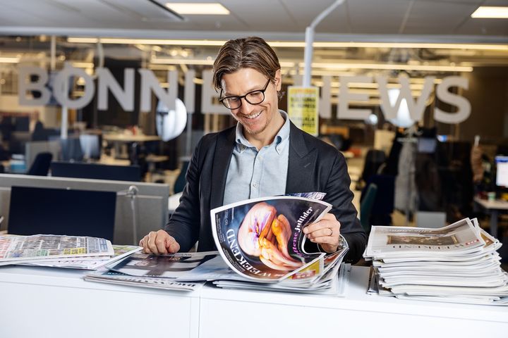 Alexander Lydecker, COO Bonnier News. Foto: Nicklas Thegerström.