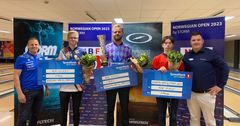 Topp 3 i Norwegian Open. James Blomgren, Felix Bergman, Magnus Haram Mittet.