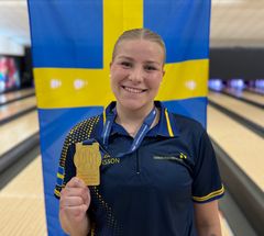 Nora Johansson vinner EM-guld i All Event och slår nytt Europarekord.