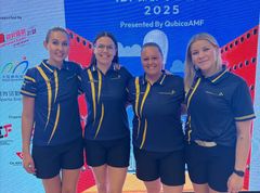 Jenny Wegner, Anna Andersson, Victoria Johansson och Nora Johansson är redo för World Cup.