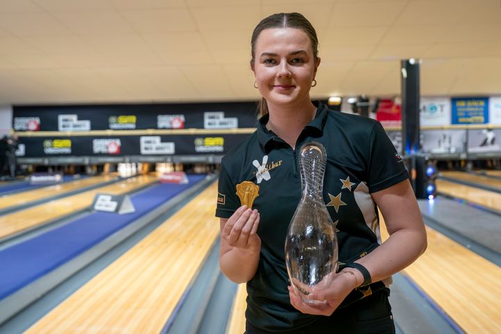 Hanna Engberg tog hem guldet i bowling-SM på damsidan.