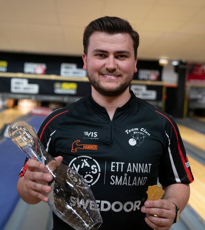 Robin Ilhammar vann guld i bowling-SM under fredagen i Umeå.