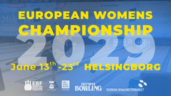 Damernas bowling-EM 2029 kommer att spelas i Helsingborg.