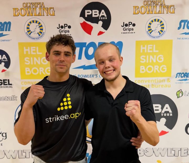Carl Eklund och Albin Gullstrand är klara för semifinaler i Storm Lucky Larsen Masters i Helsingborg.