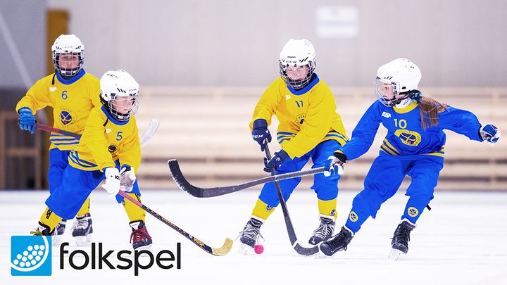 Barn som spelar bandy