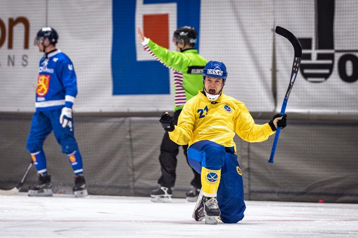 Christoffer Edlund i VM-finalen mot Finland i VM 2023