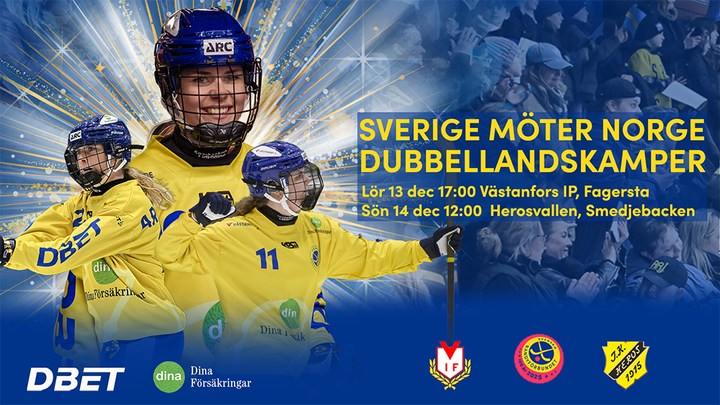 Sverige möter Norge i dubbellandskamper - upptakt inför VM i Finland 2026