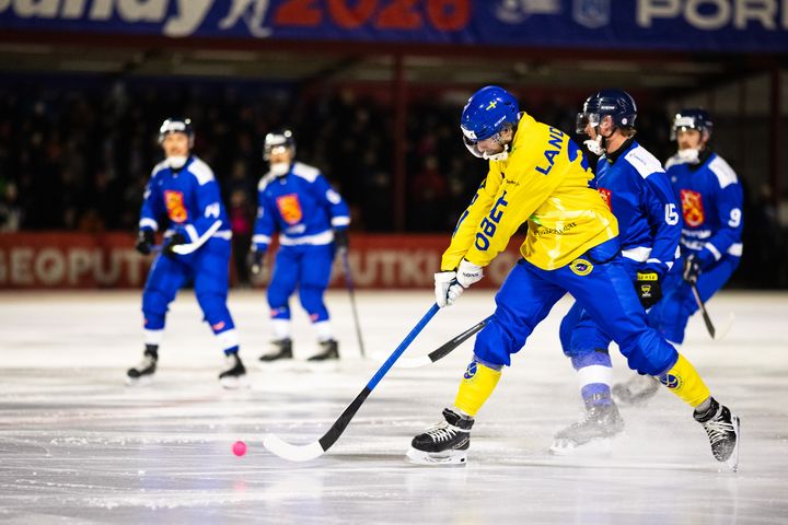 Martin Landström i matchen mot Finland