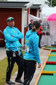 Carl-Johan och Karin under mixedtävlingen