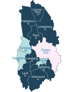 Kommunernas klimatanpassningsarbete poängsatt av Svensk försäkring/IVL. Genomsnitt för länet är 8 poäng. 0 poäng= har inte deltagit.