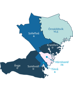 Kommunernas klimatanpassningsarbete poängsatt av Svensk försäkring/IVL. Genomsnitt för länet är 10,6 poäng. 0 poäng = inte deltagit i enkäten.