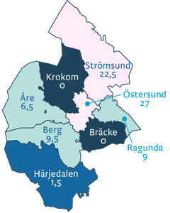 Kommunernas klimatanpassningsarbete poängsatt av Svensk försäkring/IVL. Genomsnitt för länet är 12,7 poäng. 0 poäng = inte deltagit i enkäten.