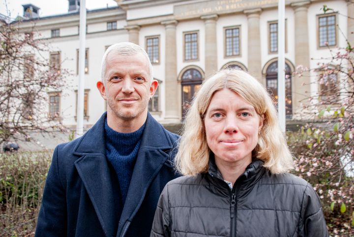 Vänsterpartiets oppositionsråd Jonas Lindberg och Anna Sehlin.