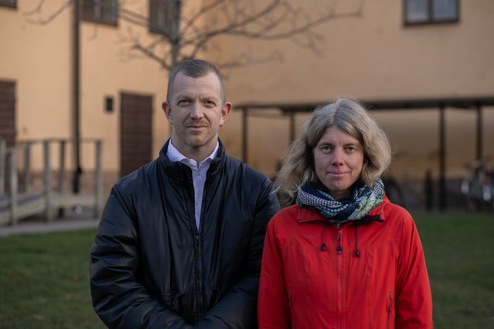 Anna Sehlin och Jonas Lindberg, oppositionsregionråd för Vänsterpartiet i Region Stockholm.