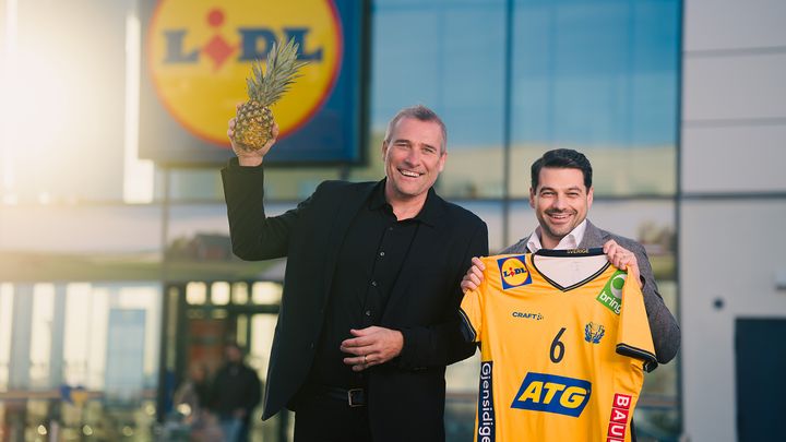 Stefan Lövgren (Svenska Handbollslandslaget AB) och Robert Stekovic (Lidl).