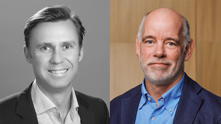 Marcus Billström, vd Majema och Per Almgren, vd Natur & Kultur