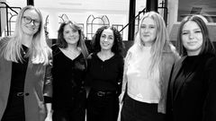 Sanne Norgren, Head of Marketing, Stina Bergdal, Creative Director, Sofia Hassani, Social Media Manager, Philippa Lokko, Social Media Lead och Sofie Kivistö, Marketing Coordinator.