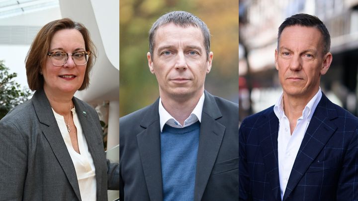 Från vänster: Annika Holmberg (foto: IKEM), ansvarig för beredskap och handel, Henrik Oxfall (foto: Bengt Säll), ansvarig för plastfrågor, och Jakob Tellgren, vd (foto: Stefan Tell). IKEM varnar för risk för plastbrist och ökade priser till följd av oroligheterna i Mellanöstern, vilket kan få konsekvenser för både samhällsviktig verksamhet och svenska hushåll.
