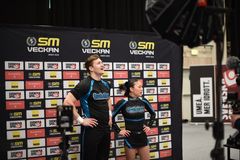 Vinnare i partner stunt från Twisters Cheer Elite