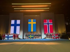 Topp tre i Senior All Girl Premier-klassen.