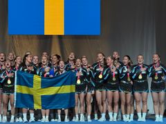 Wildcats sjunger nationalsången.