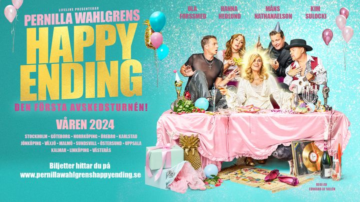 Pernilla Wahlgrens Happy Ending åker ut på turné 2024.